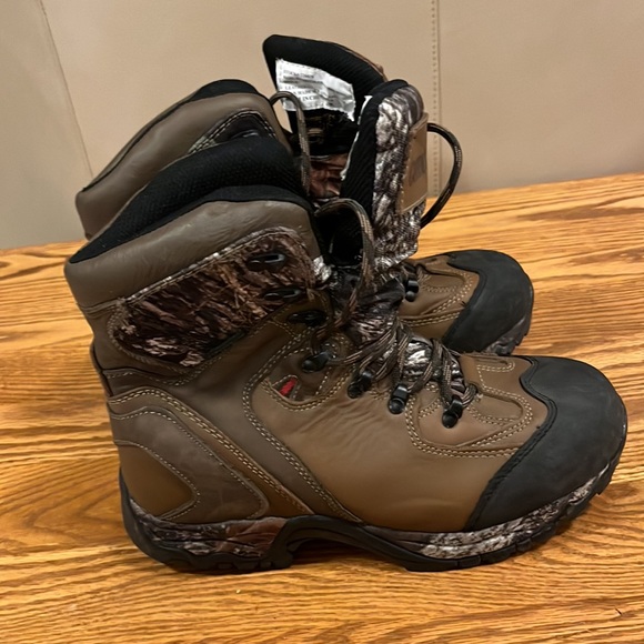 Men’s Guide Gear Leather Camo Hunting Boots - 8 - Picture 4 of 10